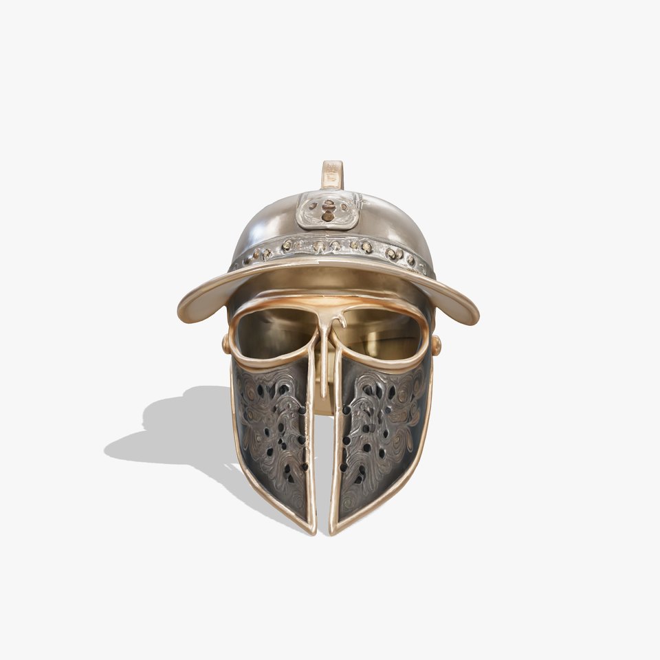 Roman Gladiator Helmet D Model Pack